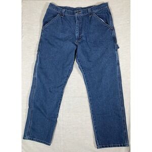 Wrangler Carpenter Jeans. Men's Size 34x30. Medium Wash Straight Leg Denim.